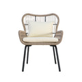 Southport Club Chair Brown Beige Woven Rope