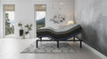 Bt2000 King Adjustable Bed Base With Full Range Positions Adjustment Box Spring Not Required King Blue Grey Steel