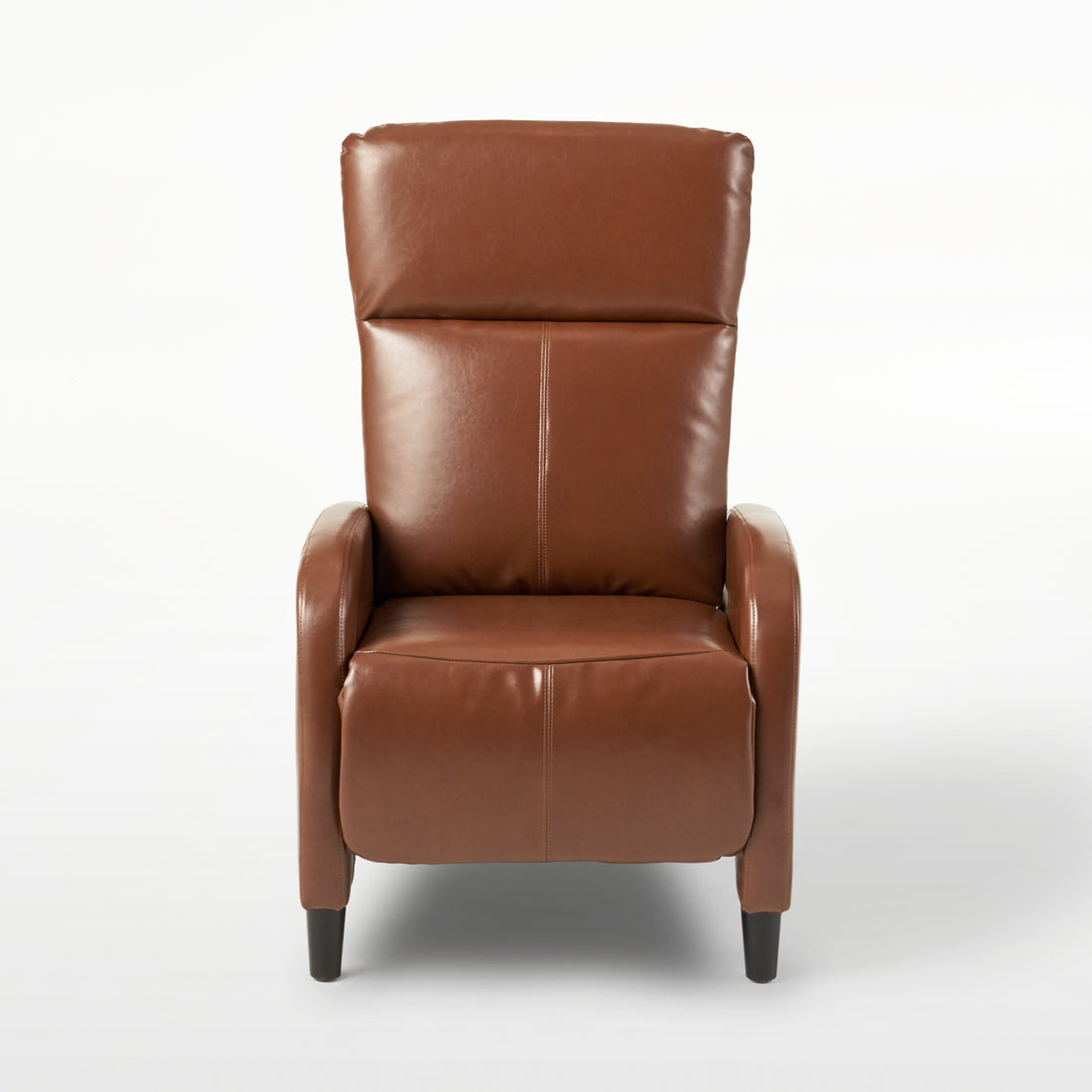 33.5" Wide Faux Leather Push Back Standard Recliner Hazelnut Faux Leather