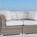 Elegant Fully Assembled 66'' Wide Outdoor Wicker Loveseat With Plush Cushions Perfect For Cozy Gatherings Grey,Grey Mix Wicker
