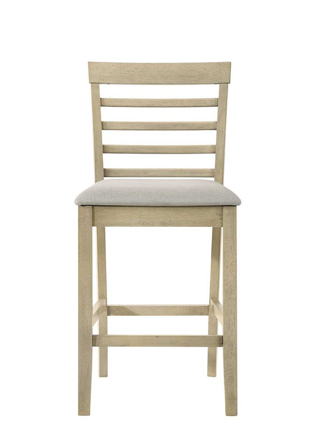 Beautiful Cream Color Counter Height 2Pc Dining Pub Height Chairs Upholstered Seat Dining Room Wooden Furniture Cream Dining Room Contemporary Bar Stools Slat Back Set Of 2 Wood