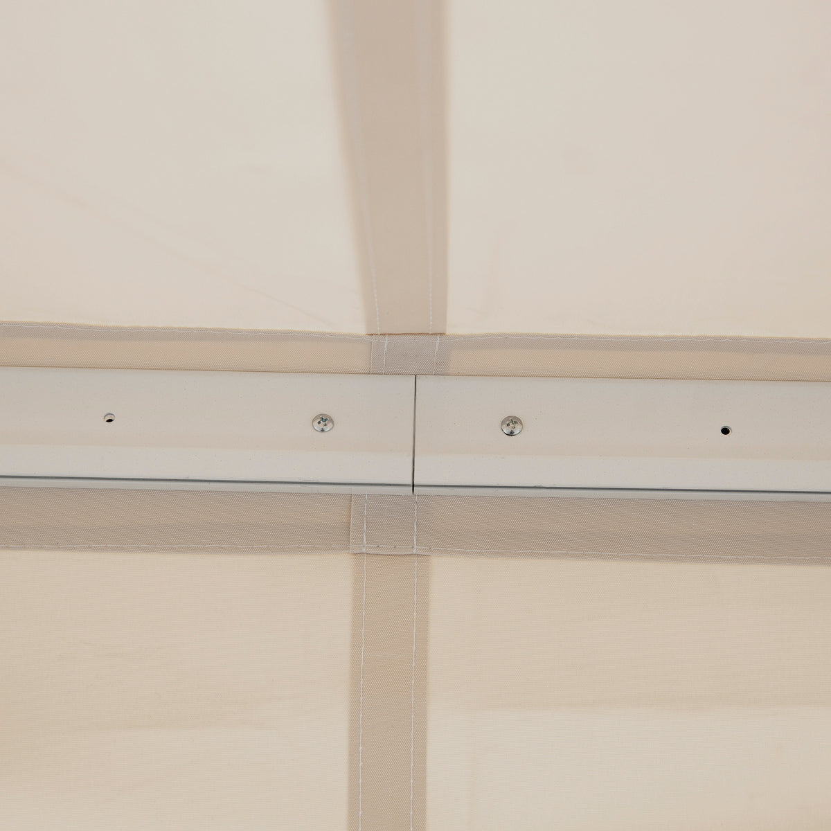 Outsunny 8' X 7' Patio Retractable Awning, Manual Exterior Sun Shade Deck Window Cover, Beige Beige Aluminum