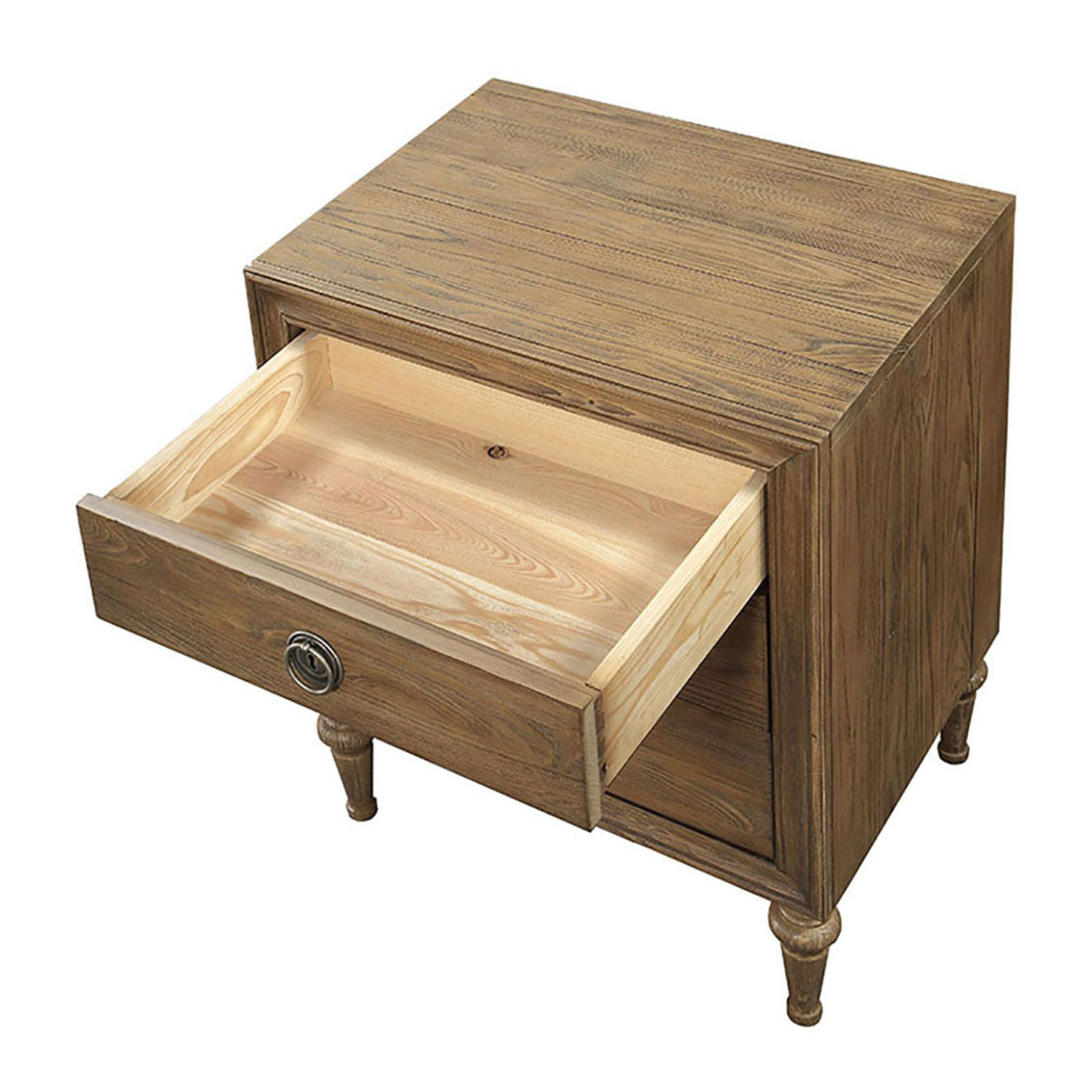 Reclaimed Oak Nightstand With 3 Drawer Oak 3 Drawers Bedroom Rectangle Drawers Oak Wood
