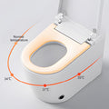 Smart Toilet With 85Mm Wider Bidet Seat, Smart Toilet With Bidet Built In, Voice Control, Bubble Shield, Auto Dual Flush,Tankless Toilet With Warm Air Dryer, Wireness Remote Control, White White Bathroom Ceramic