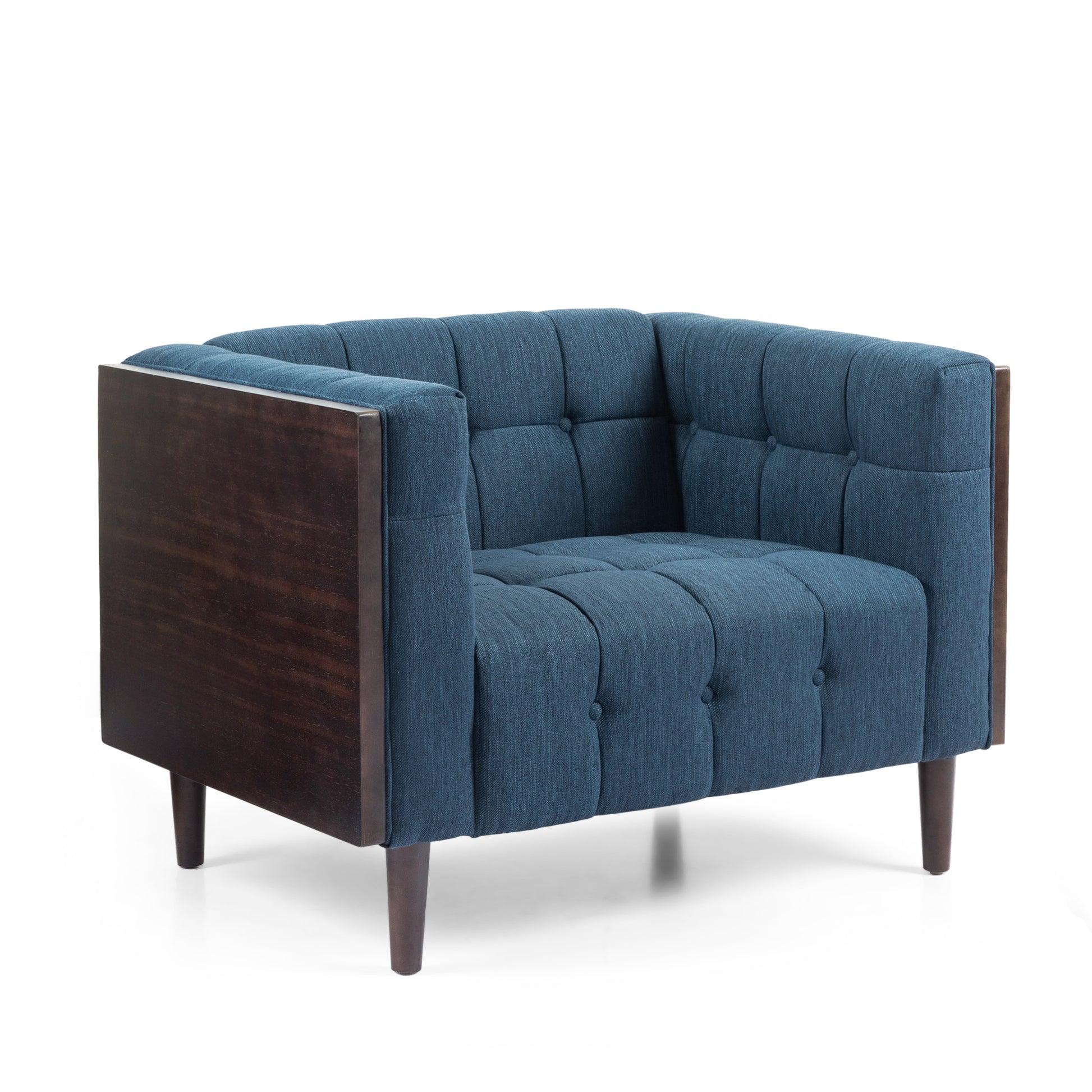 Club Chair Navy Blue Fabric