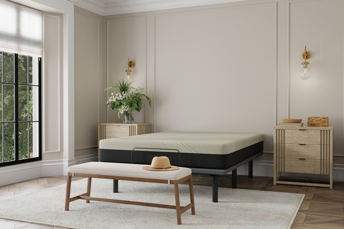 Gel Comfort 8" Full Firm Mattress Black Gray Foam Full