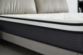 Hybrid 10 Inch Queen Mattress In A Box, Pillow Top Bed Cushion Withand Hypoallergenic Design, Medium Firm For Lumbar Support White Gray Foam Spring Queen