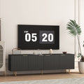 Black Modern Tv Stand Fluted 68