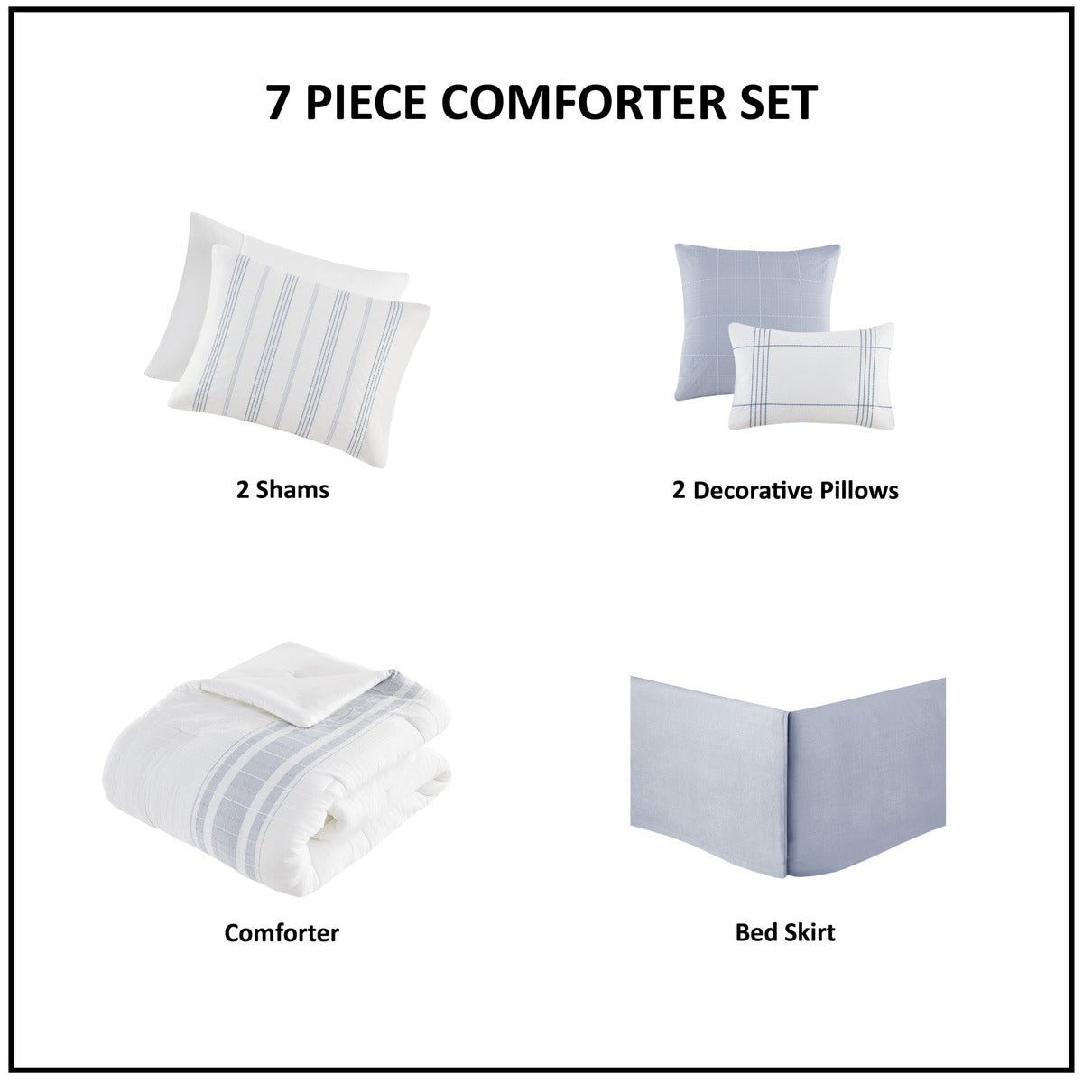 6 Piece Cotton Jacquard Oversized Comforter Set King Multicolor Polyester