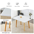 Table And Chair Set. White Sintered Stone Tabletop, Rubberwood Legs, Foldable Computer Desk, Foldable Desk. Solid Wood Dining Chair With Small Curved Backrest And Pu Cushions. Zd 1545 Dx 2361 Wood Seats 6 Wood
