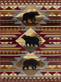 Nature'S Nest Gc Cbl3001 Multi 2 Ft. 7 In. X 7 Ft. 3 In. Lodge Area Rug Red Polypropylene