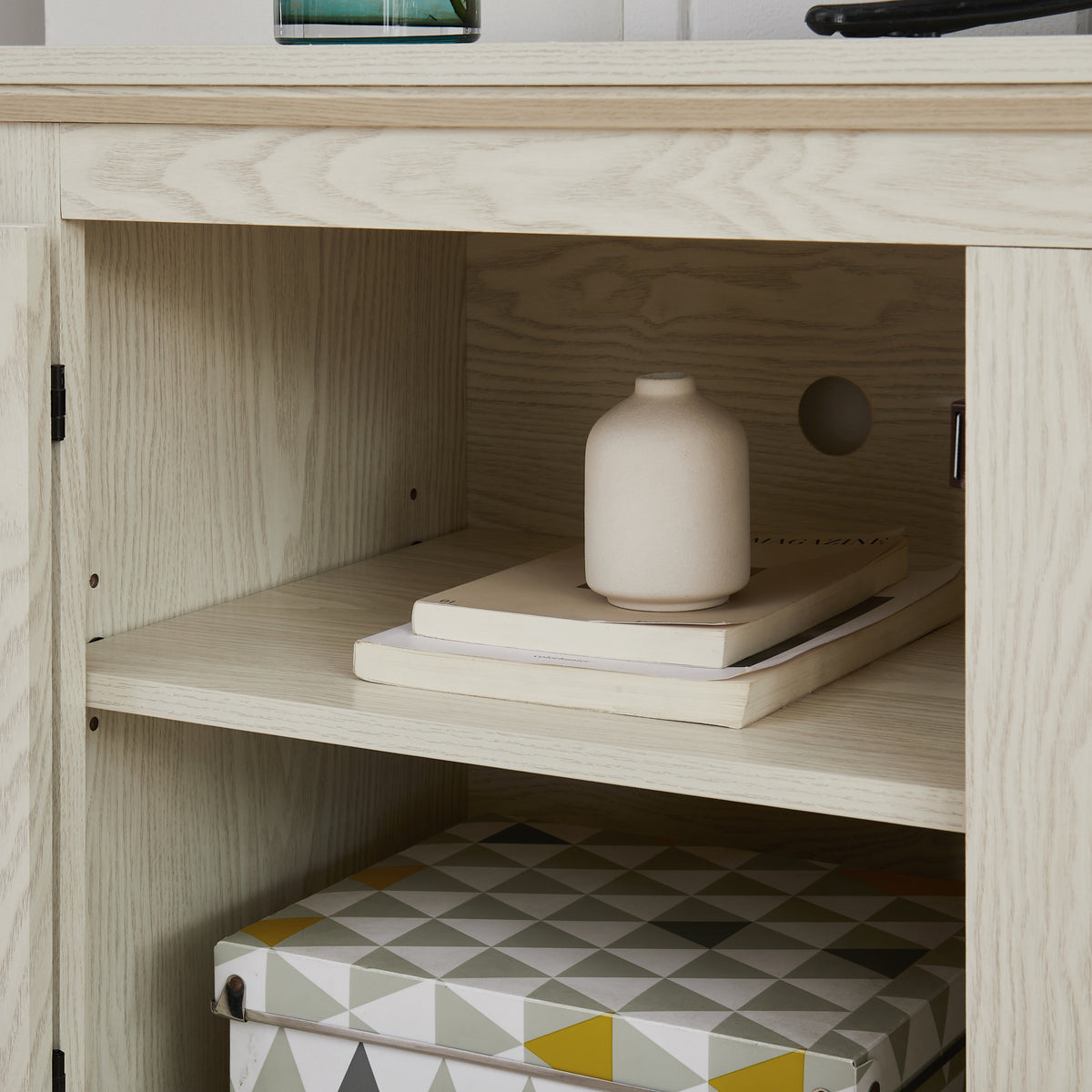 Natural Rattan Door Cabinet With Adjustable Shelf Wood, Farmhouse Rattan Tv Stand Console Table For Tvs Up To 70 Inches, Storage Tv Stand With 23" Fireplace Insert, 65"W*15.55"D*23.86"H, White White 70 79 Inches Mdf