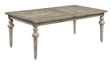 Ludin Taupe Butterfly Leaf Dining Table Taupe Engineered Wood