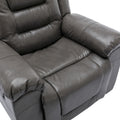 360 Swivel And Rocking Home Theater Recliner Manual Recliner Chair With Wide Armrest For Living Room,Bedroom, Grey Grey Foam Pu