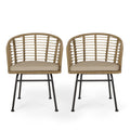 Randy Chair Brown Beige Particle Board