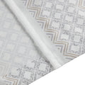 2Pk Poly Printed Curtain Panel With Tufted Stripe White Taupe 2 Pk 50X84