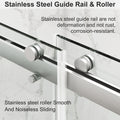 56 To 60'' W X 76'' H Frameless Shower Door, Double Sliding Shower Door With Premium 3 8'' 10Mm Thick Tempered Glass, Stainless Steel, Brushed Nickel Brushed Nickel Bathroom Modern Tempered Glass