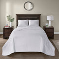 Reversible Bedspread Set White Twin White Cotton
