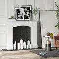 Homcom Modern Fireplace Mantel, Surround Mantels For Fireplace With Decorative Pattern Interior Width 29