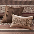7 Piece Comforter Set Red King King Red Polyester