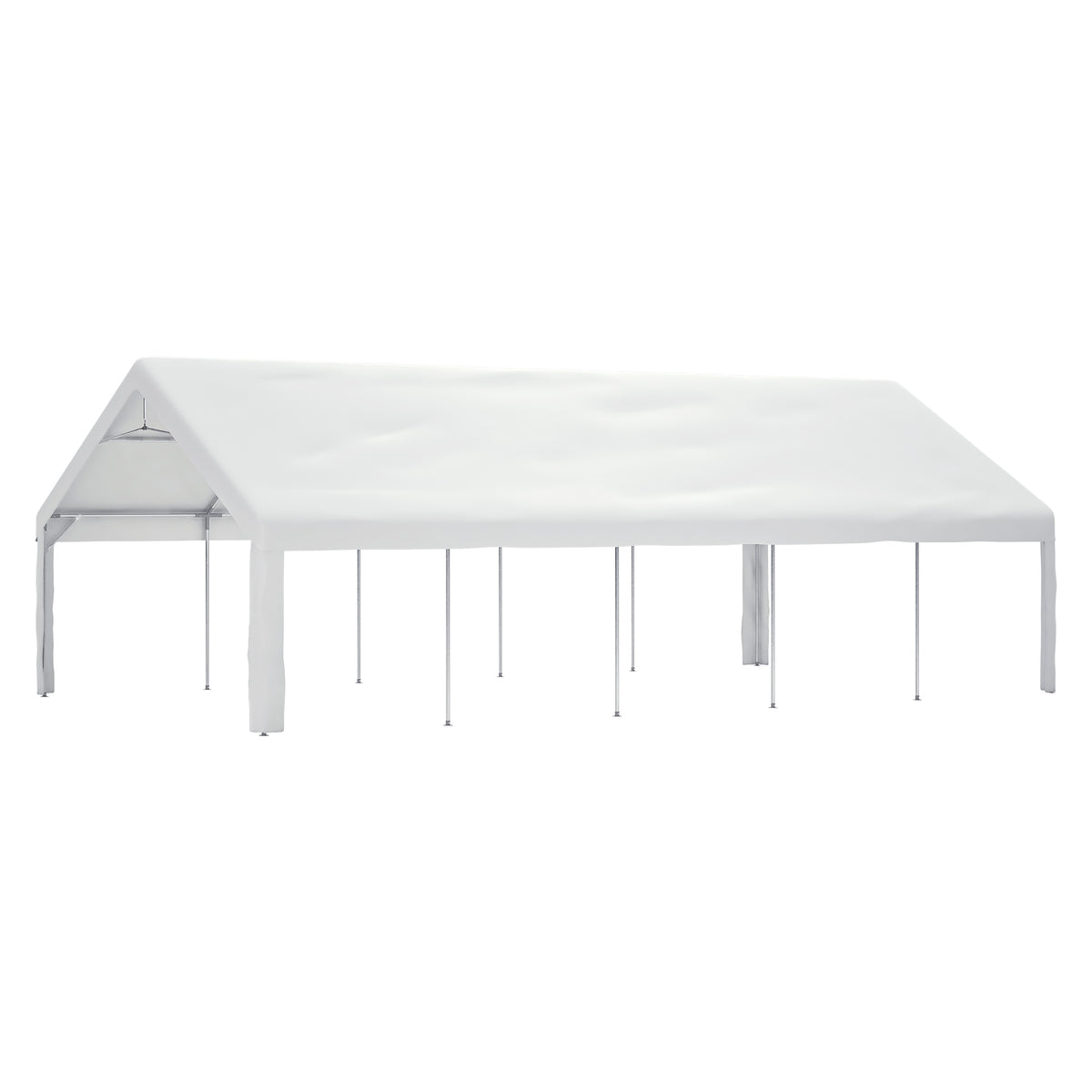20X32Ft Party Tent Heavy Duty, Large Wedding Event Shelters With 3 Storage Bags & Removable Sidewalls, Outdoor Canopy Gazebo Commercial Tents For Parties Carport Camping Garden Patio White Metal