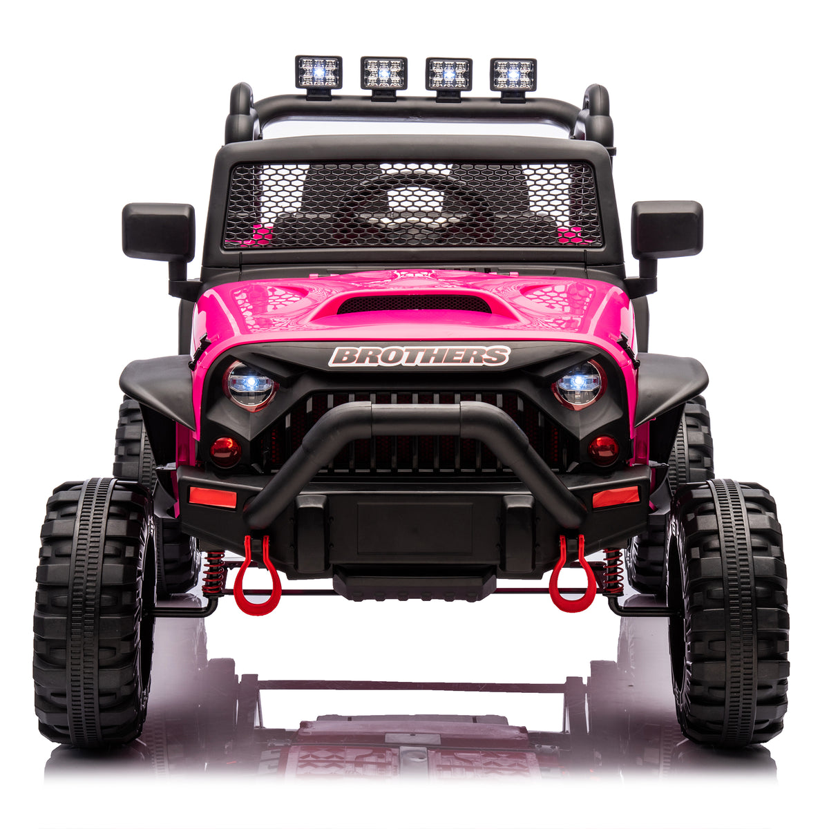 24V Kids Ride On 400W Electric Toy Car W Parents Control,Four Wheel Suspension,Front And Rear Led Searchlight,With Bluetooth,Mp3,Usb,Music,Volume Adjustment,Light Control And Power Display For Kids 3 Rose Red Polypropylene