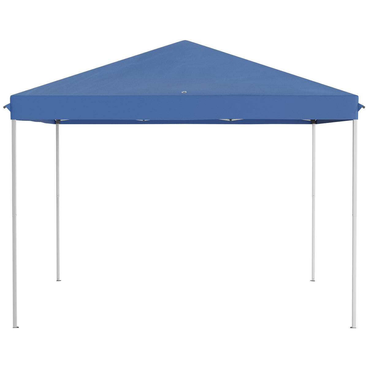 Outsunny 10' X 10' Pop Up Canopy Tent With Netting, Instant Gazebo, Ez Up Screen House Room With Carry Bag, Height Adjustable, For Outdoor, Garden, Patio, Blue Blue Steel
