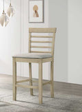 Beautiful Cream Color Counter Height 5Pc Dining Set Pub Height Square Dining Table Cream Upholstered Chair Dining Room Set Wooden Wood Dining Room Fixed Table Square Dining Table With Chair Wood