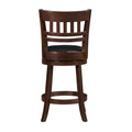 360 Degree Swivel Counter Height Chair Dark Cherry Finish Solid Wood Comfortable Footrest 1Pc Dining Furniture Cherry Dining Room Solid Wood