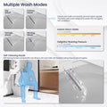 Smart Bidet Toilet Seat With Side Knob Adjustable Heated Seat With Water Temperature And Pressure Adjustment Portable Bidet With Automatic Nozzle Cleaning White Plastic