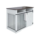 Wf005 Wh,The Dog Cage Has A Large Space White Linen
