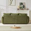 3 Seater 3 Seater Combo Sofa Modern Living Room Sofa, Teddy Sofa, Wooden Frame, 6 Cushions, Apartment Sofa Furniture Green Wood Primary Living Space Pine Foam Fabric 6 Seat
