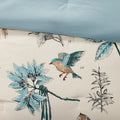 7 Piece Printed Cotton Twill Comforter Set Khaki Queen Queen Multicolor Cotton