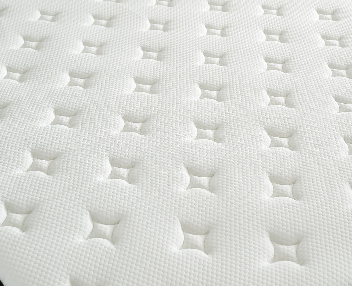 Hybrid 10 Inch Queen Mattress In A Box, Pillow Top Bed Cushion Withand Hypoallergenic Design, Medium Firm For Lumbar Support White Gray Foam Spring Queen