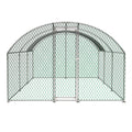 Large Chicken Coop Metal Chicken Run With Waterproof And Anti Uv Cover, Dome Shaped Walk In Fence Cage Hen House For Outdoor And Yard Farm Use, 1