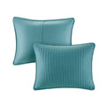 3 Piece Quilt Set Teal Full Queen Full Teal Microfiber