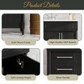 36'' Bathroom Vanity With Top Resin Sink, Freestanding Bathroom Storage Cabinet With 2 Drawers And A Tip Out Drawer, Solid Wood Frame Vanity Set, Height Adjustable Shelf 3 Black 2 2 Adjustable Shelves Bathroom Freestanding Solid Wood Mdf Resin Painted