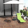 Outsunny Folding Chaise Lounge Chair, Pool Sun Tanning Chair, Outdoor Lounge Chair With Reclining Back,Mesh Seat, Headrest For Beach, Yard, Patio, Green Green Steel
