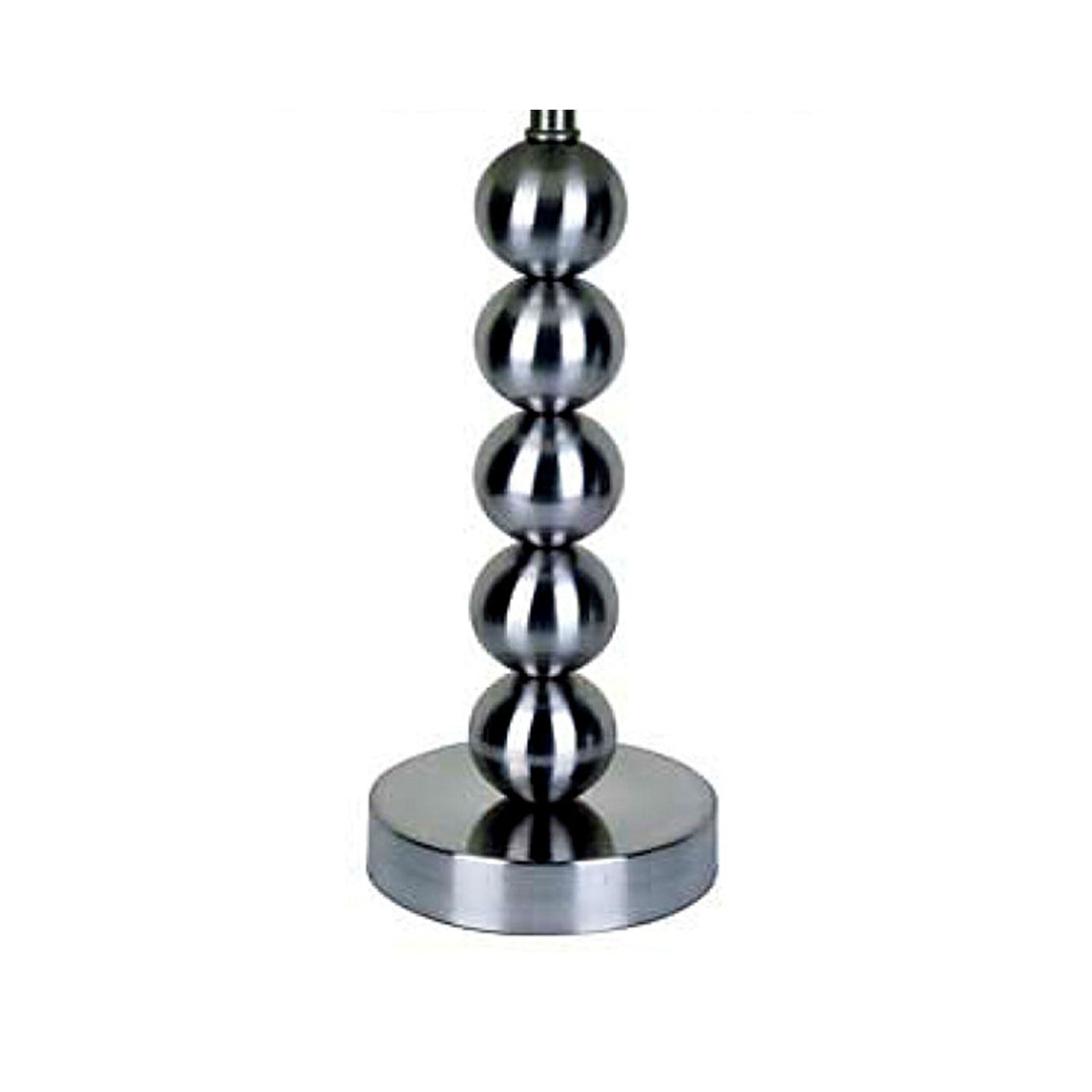 28" Tall Metal Table Lamp With Satin Nickel Finish, White Linen Shade Multicolor Metal