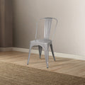 Silver Stackable Side Chair Set Of 2 Solid Silver Dining Room Side Chair Set Of 2 Metal