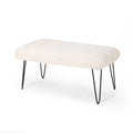 Bench White Mdf Metal