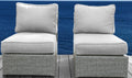 Fully Assembled Patio Chair With Cushions Yes Sectional Grey Mix Rust Resistant Frame Stain Resistant Cushions Garden & Outdoor Modern Sofa Seating Groups Foam Wicker