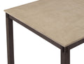 Rustic Farmhouse Transitional 5 Pc Counter Height Dining Set Square Table Wood Top Bottom Display Shelf Linen Look Fabric Upholstery Chair Wooden Dining Room Furniture Light Brown Finish Dinette Wood Wood Brown Ladder Back Gray Seats 4 Wood Dining Room