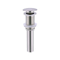 Waterfall Spout Bathroom Sink Single Handle Faucet With Pop Up Drain No Overflow Brushed Nickel Stainless Steel