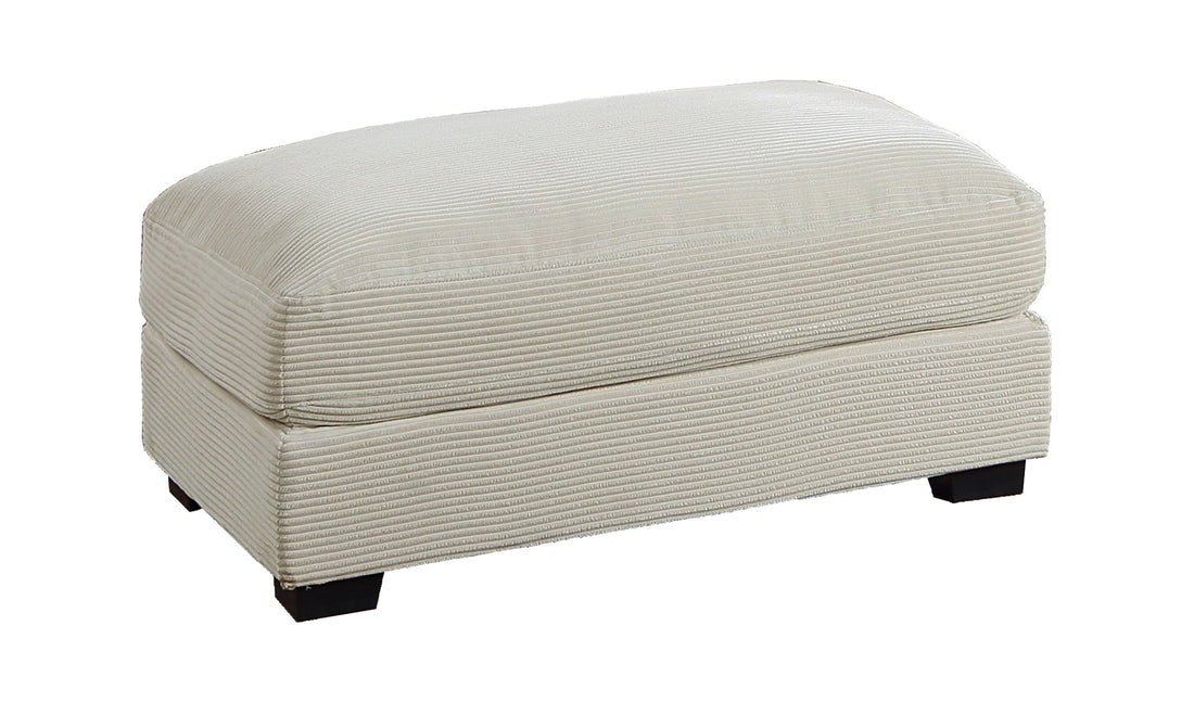 Living Room Furniture 1Pc Ottoman Beige Color Corduroy Soft Cushion Cocktail Ottoman Wood Legs Beige Primary Living Space Beige Contemporary,Modern Rectangle Corduroy