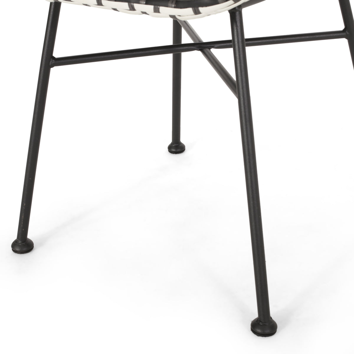 Herbert Chair Black Pe Rattan Iron Waterproof Fabric