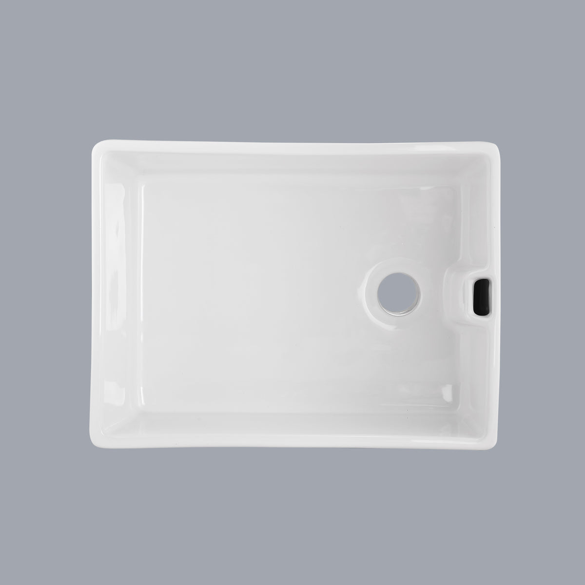 23.6" L X 18" W White Ceramic Single Bowl Kitchen Sink White Ceramic