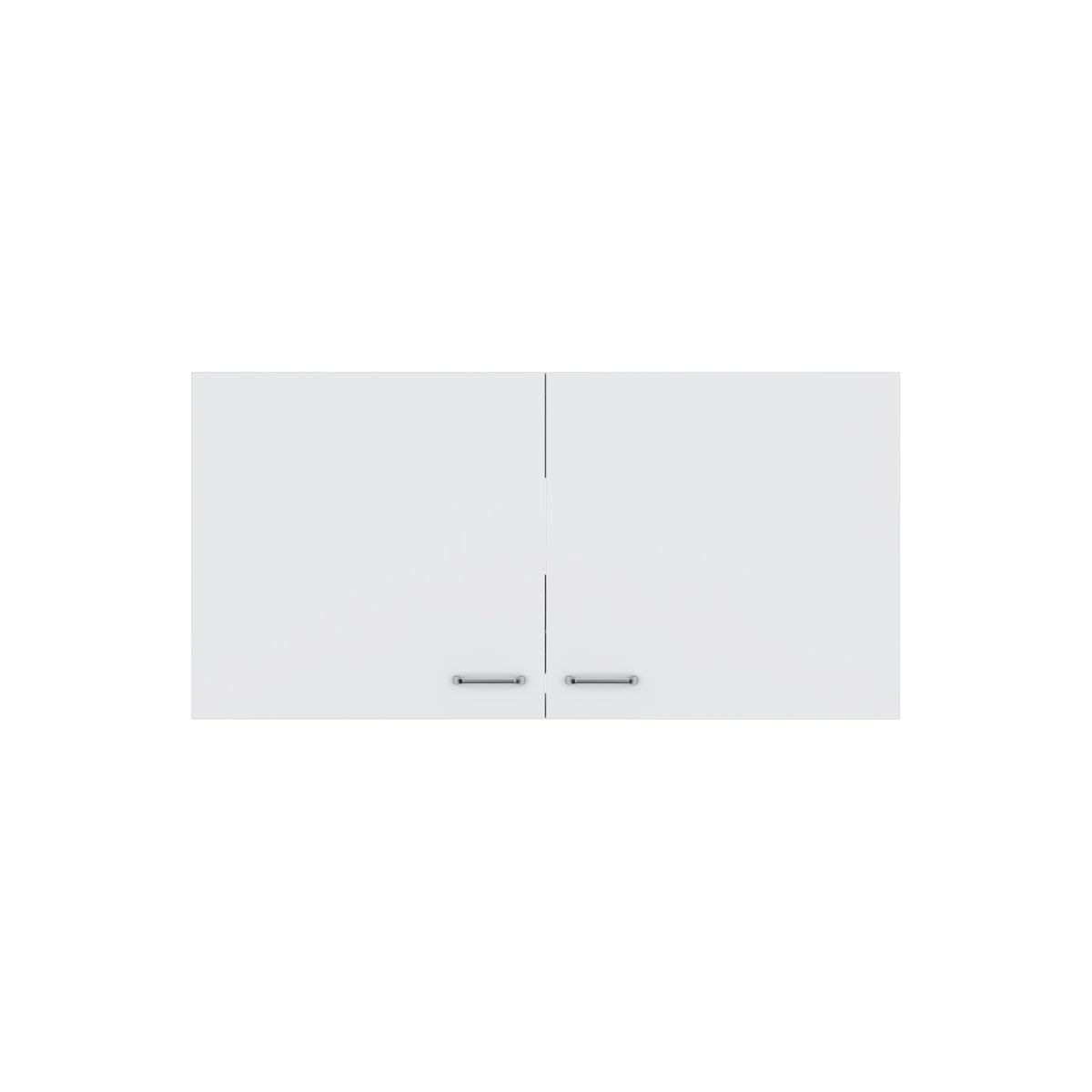 Napoles 39" W Double Door Wall Cabinet White White Primary Living Space Modern Particle Board