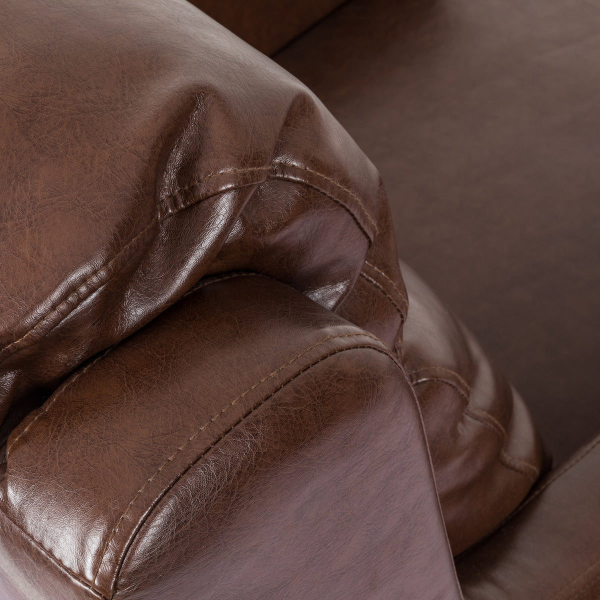 Club Chair Dark Brown Pu