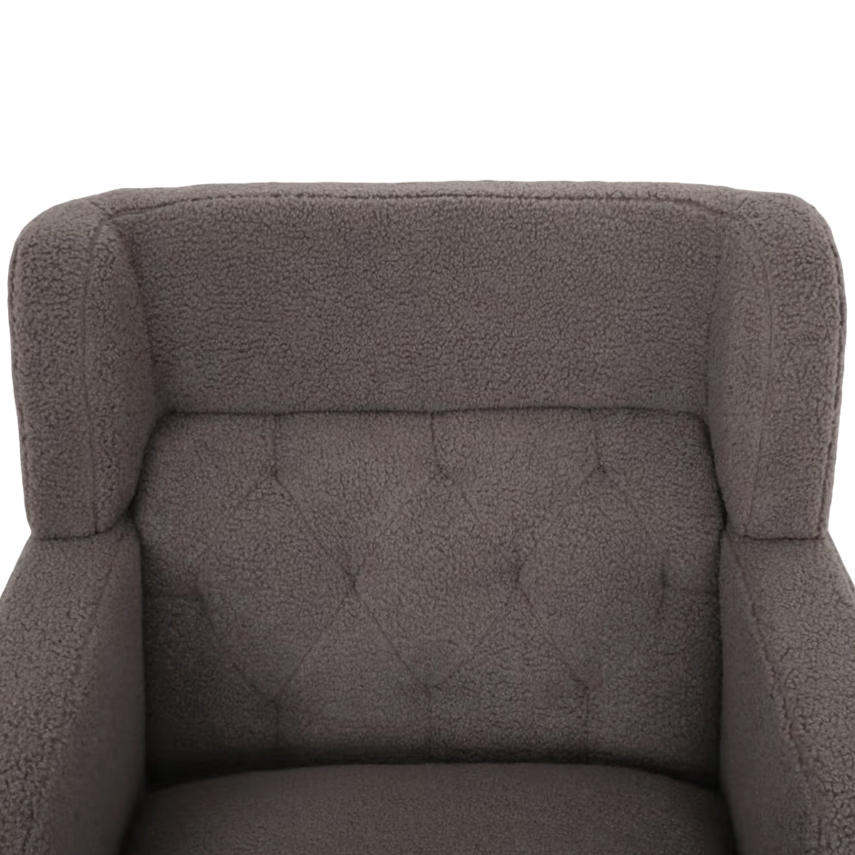 Upholstered Accent Chair Tufted Armchair For Living Room And Bedroom, Russet Brown Brown Birch Foam Teddy